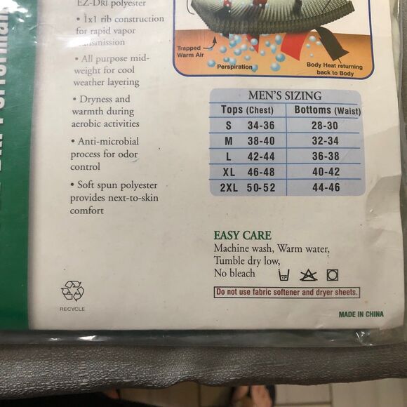 Men’s Polar Edge EZ-DRI Performance Thermal Pants for Layering SZ M(32-34) - Picture 7 of 8